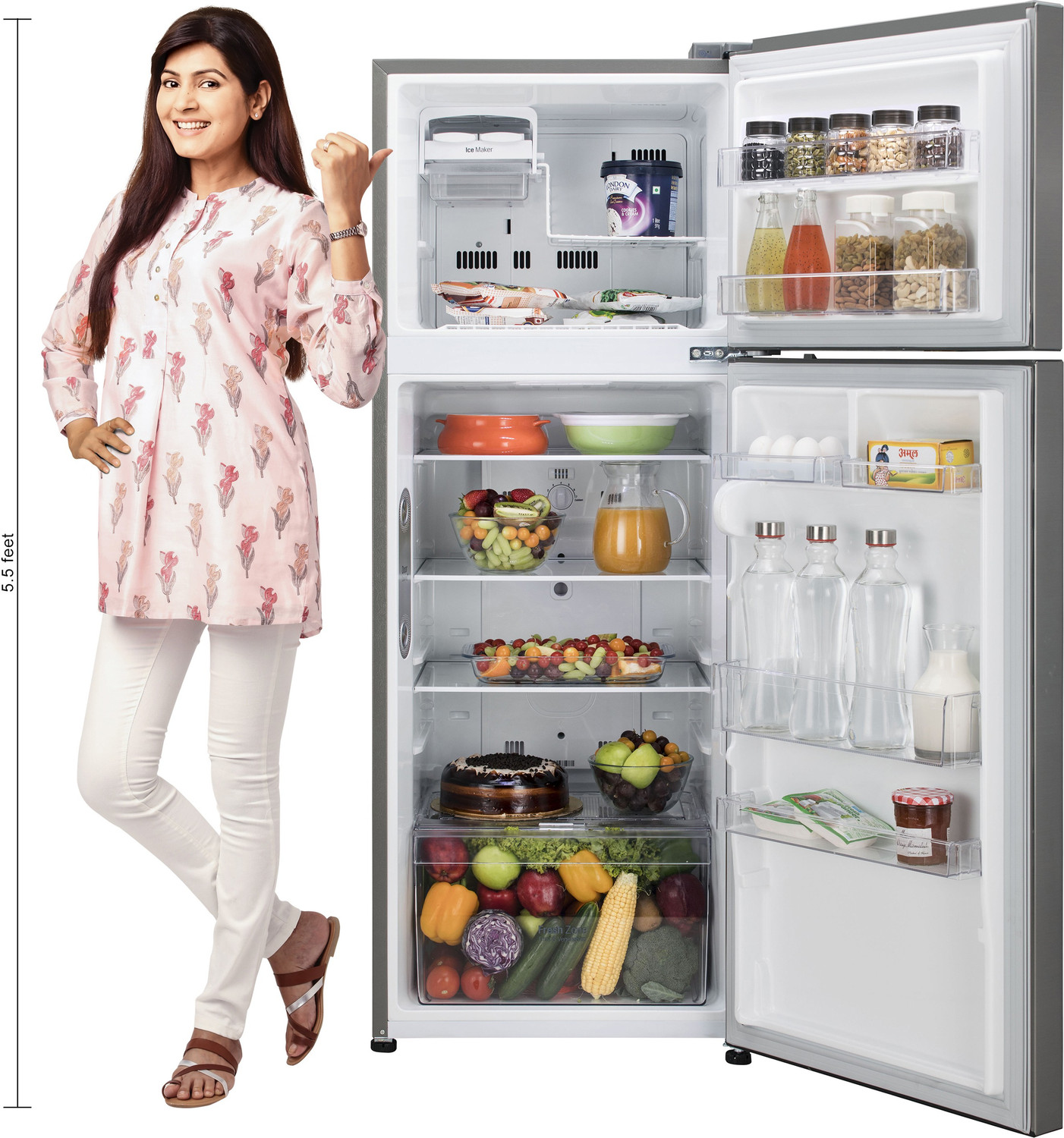 Image of LG 272 L Frost Free Double Door 2 Star Refrigerator