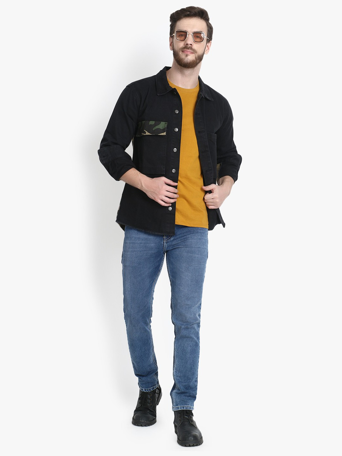 KOTTY Full Sleeve Printed Men Denim Jacket Price History