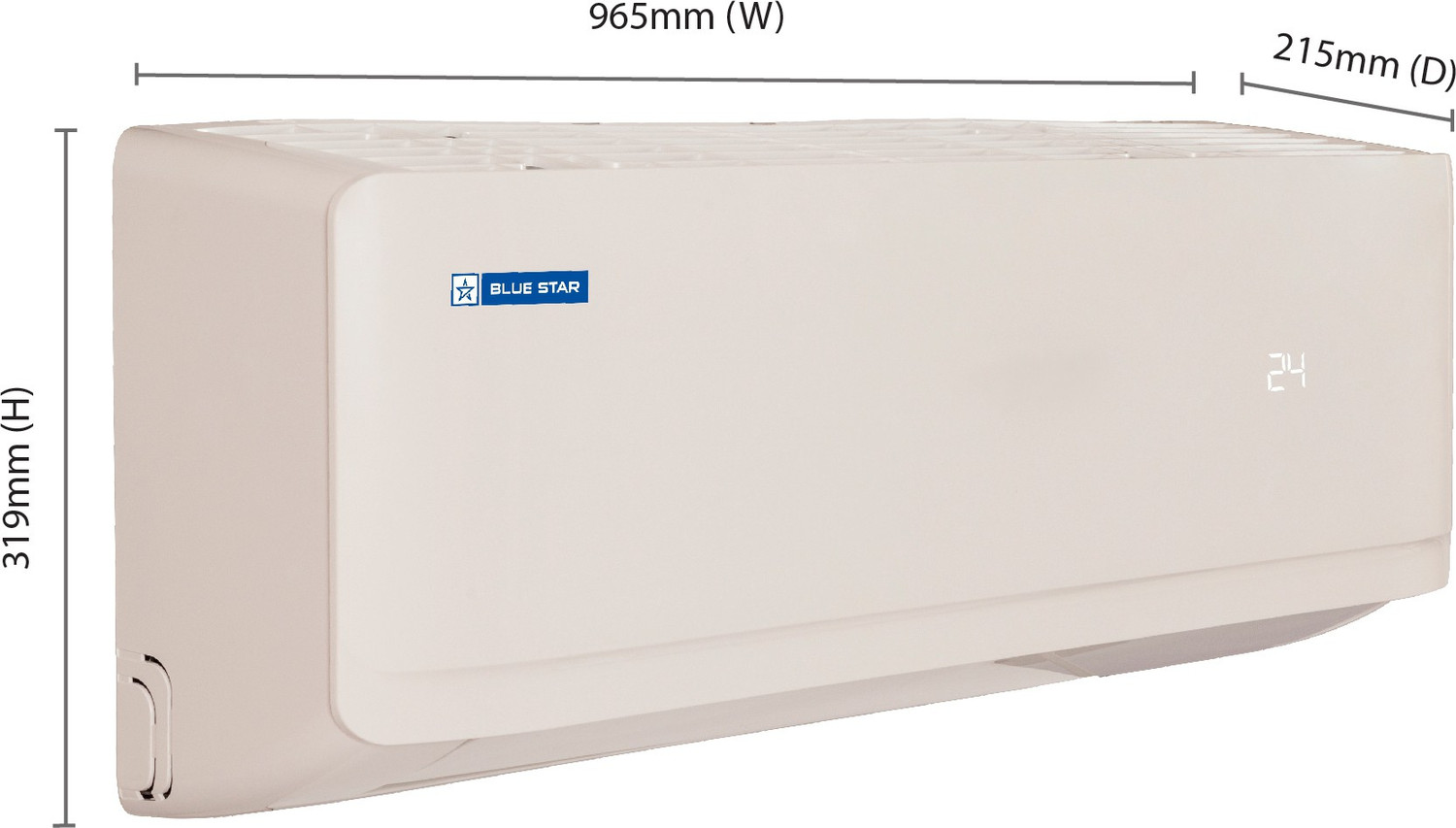 Image of Blue Star 1.5 Ton 3 Star Split AC - White (FS318AATU /FS318YLTU, Copper Condenser)