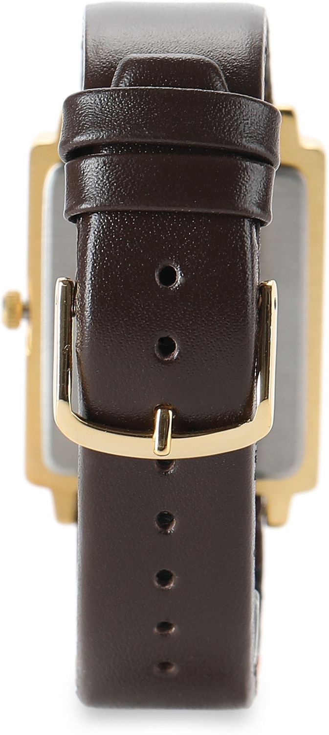 Image of SONATA Sonata Quartz White Dial Brown Leather Strap Analog Watch - For Men