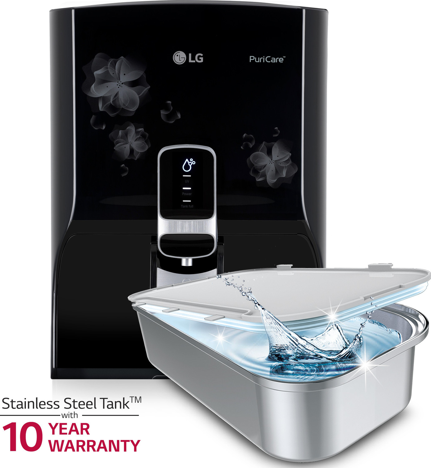 Image of LG WW150NP 8 L RO + UV Water Purifier with Stainless Steel Tank