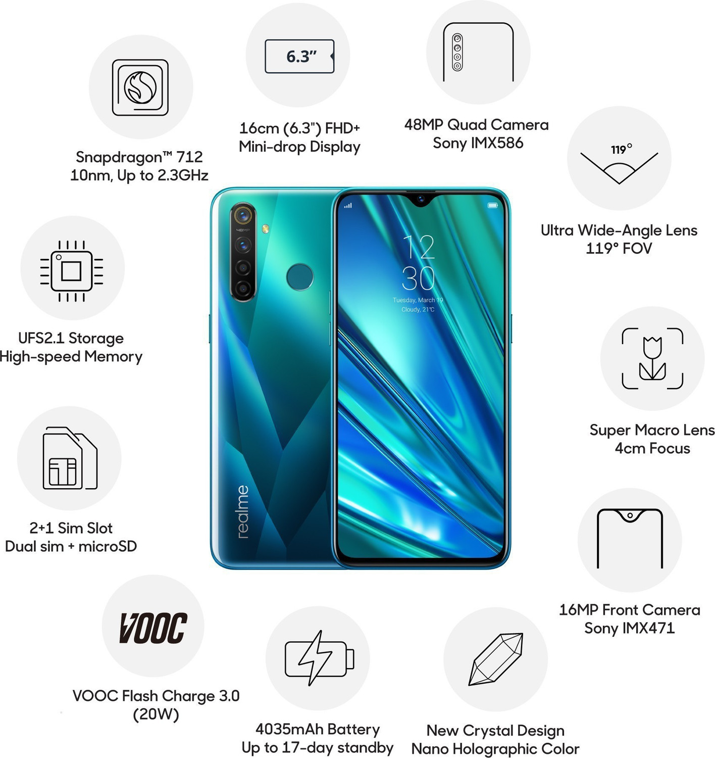 Image of realme 5 Pro (Crystal Green, 64 GB)