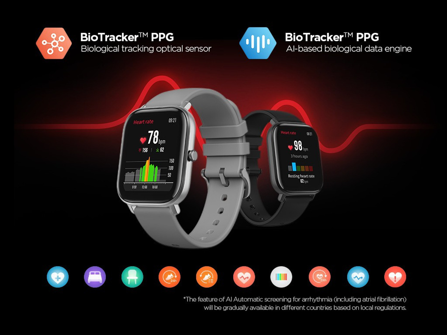 Image of huami GTS 1,65 HD AMOLED Ultrathin and lightweight metal body Smartwatch