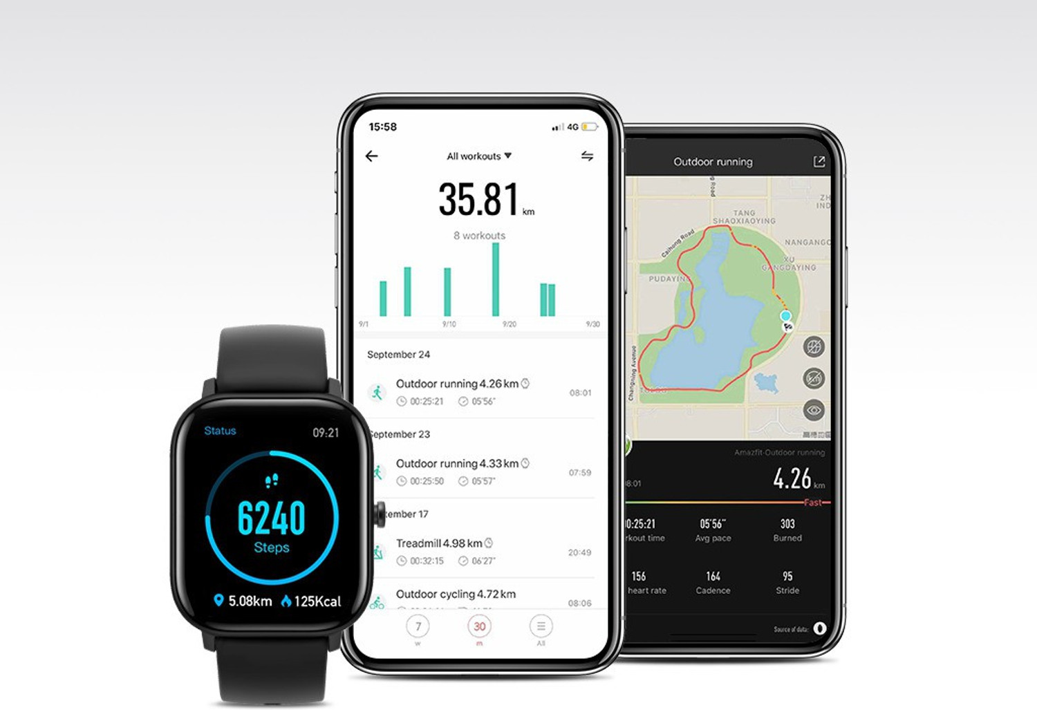 Image of huami GTS 1,65 HD AMOLED Ultrathin and lightweight metal body Smartwatch