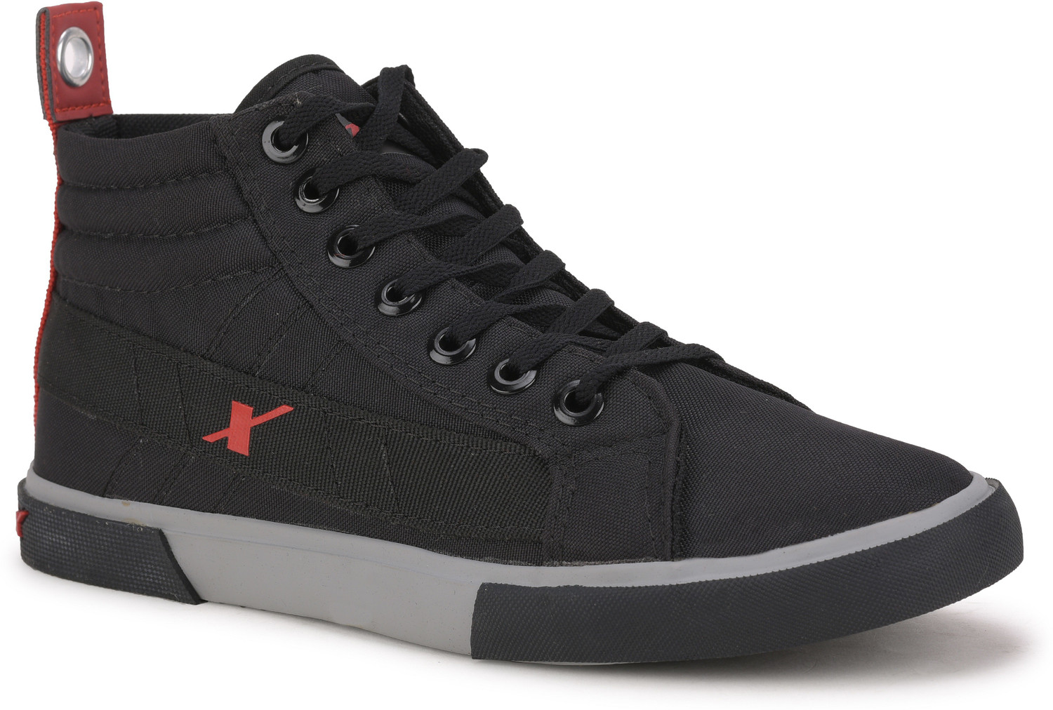 Sparx men's black canvas sneakers shop