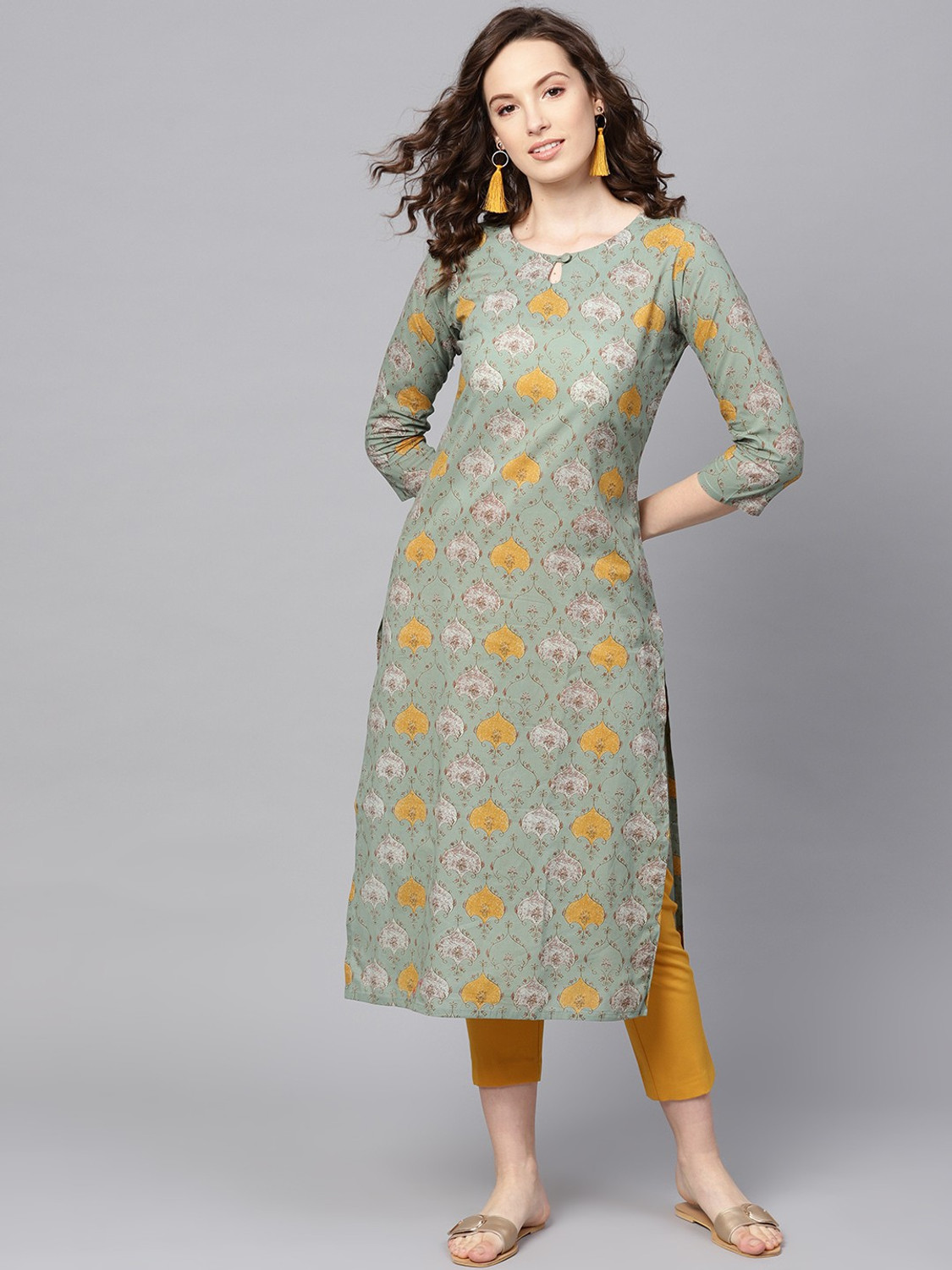 Ahika women's sales printed straight kurta