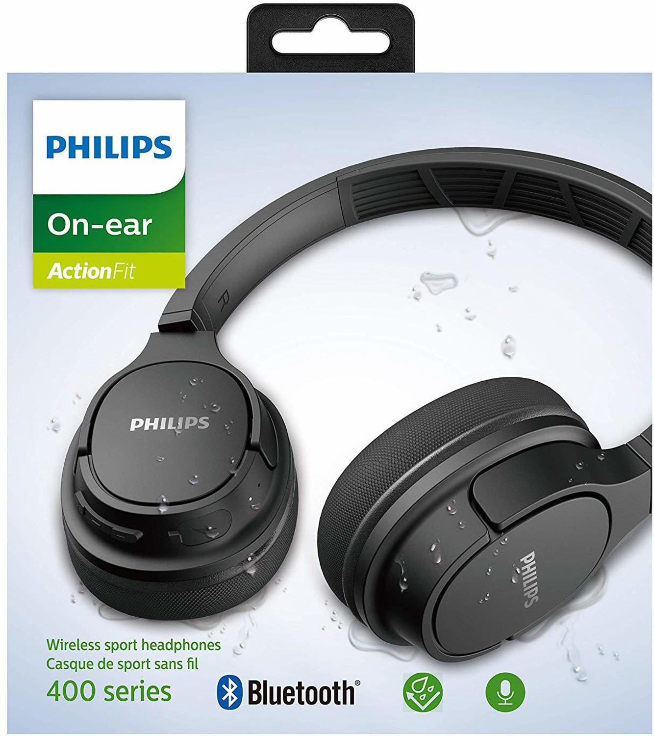 Image of PHILIPS Bluetooth Wireless Foldable Headphone with Mic, 20H Playtime, 40mm Drivers, IPX4 Bluetooth