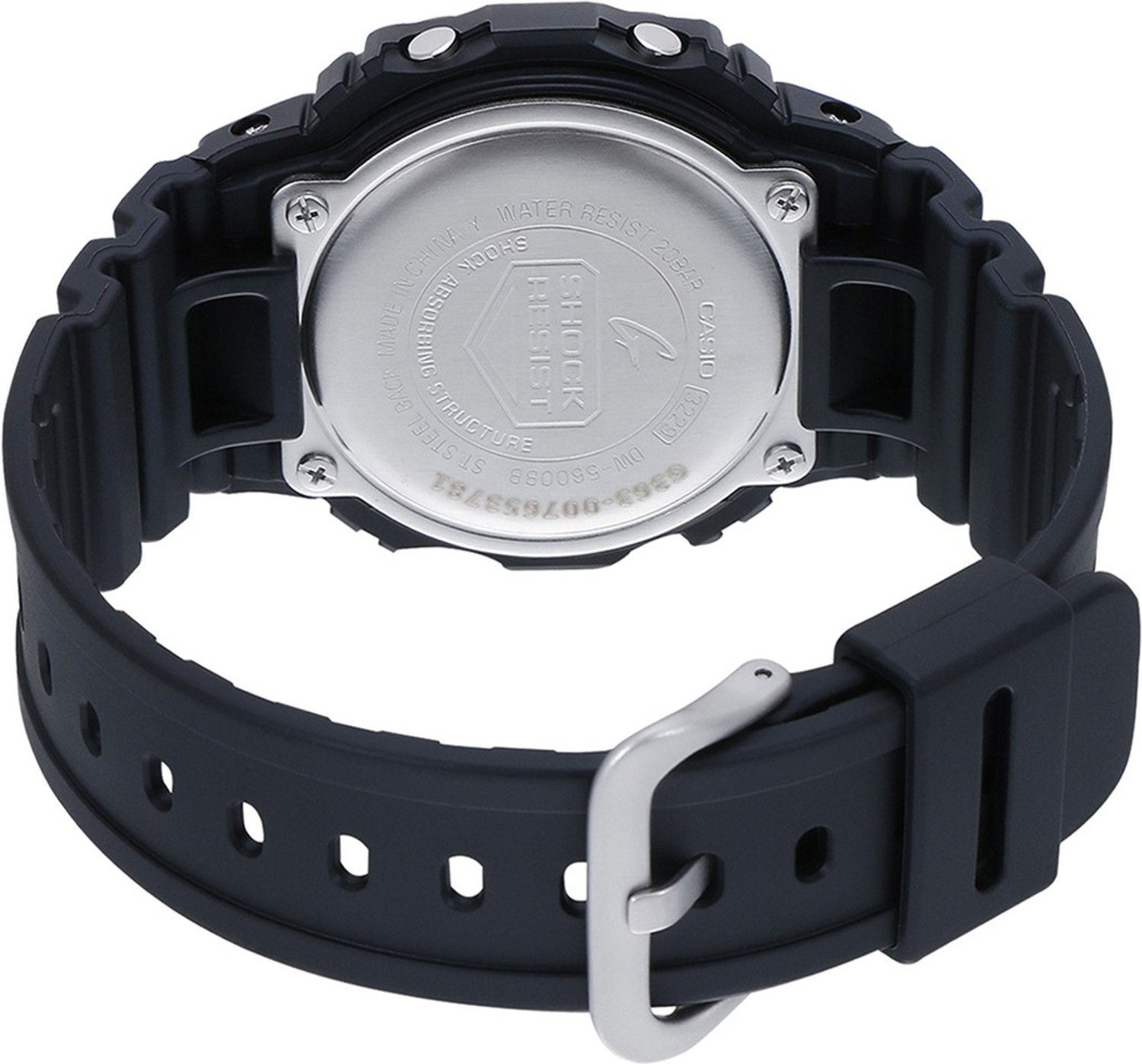Image of CASIO G-Shock G-SHOCK DW-5600BB-1DR Black Dial Resin Strap Analog Watch - For Men