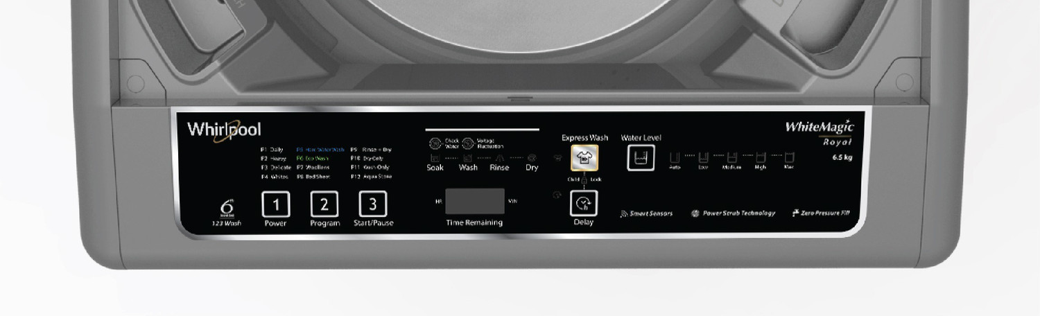 Image of Whirlpool 6.5 kg 5 Star, Hard Water wash Fully Automatic Top Load Washing Machine Grey
