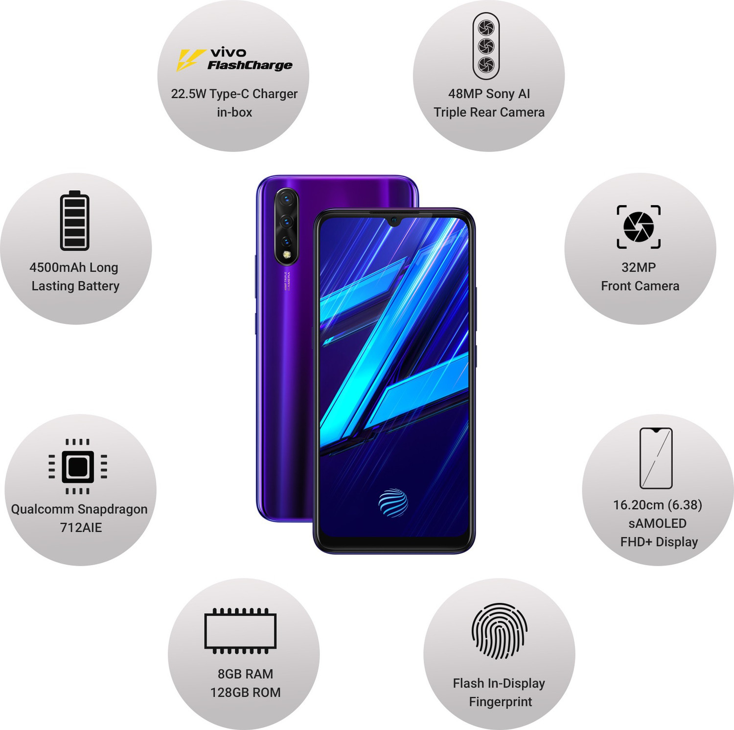 Image of vivo Z1x (Phantom Purple, 128 GB)
