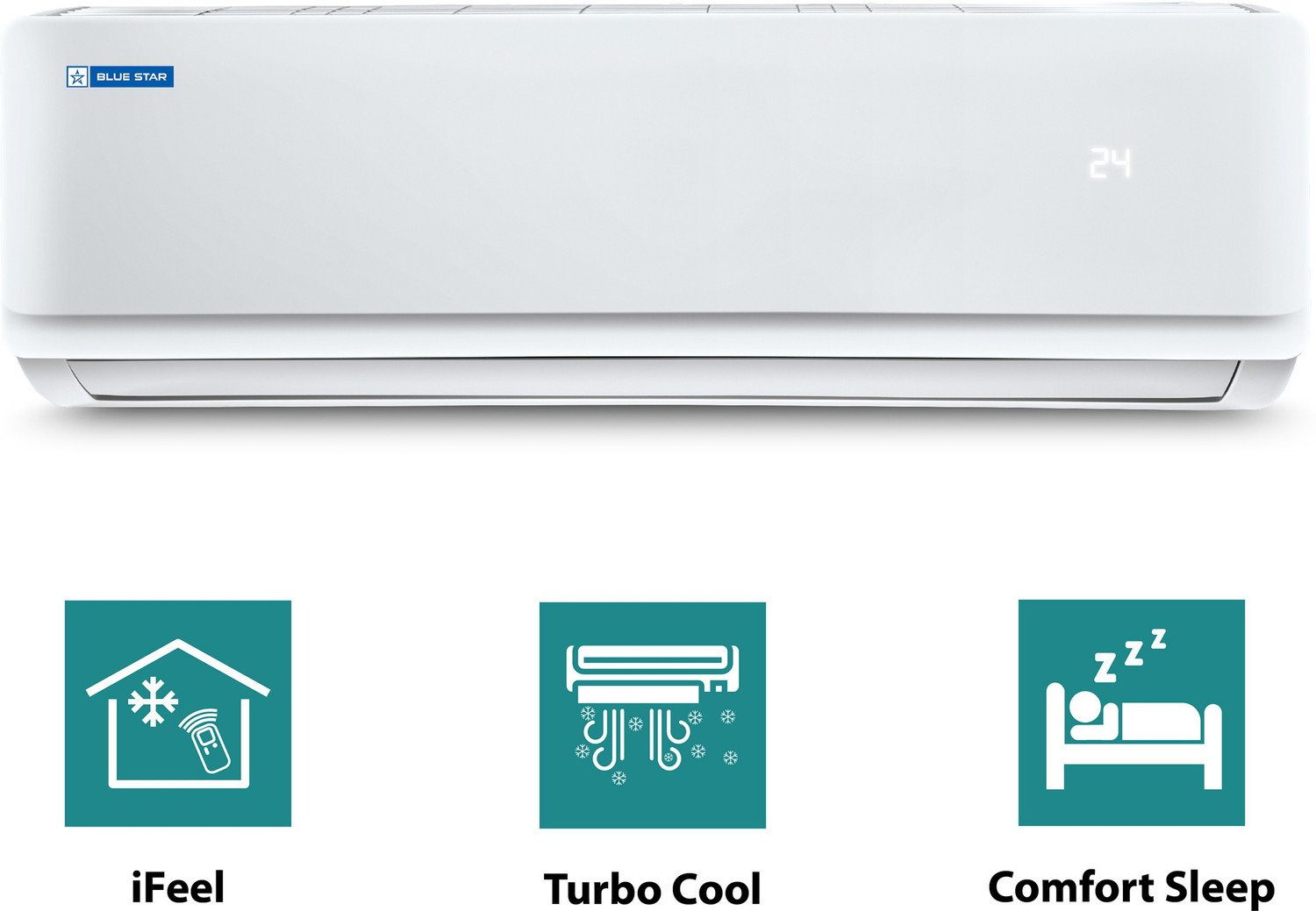 Image of Blue Star 1.5 Ton 3 Star Split AC - White (FS318AATU /FS318YLTU, Copper Condenser)