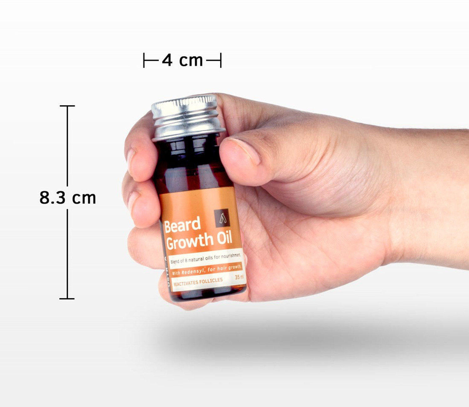 Image of USTRAA Beard Growth Oil - 35ml - More Beard Growth, With Redensyl, 8 Natural Oils including Jojoba Oil, Vitamin E, Nourishment & Strengthening, No Harmful Chemicals Hair Oil