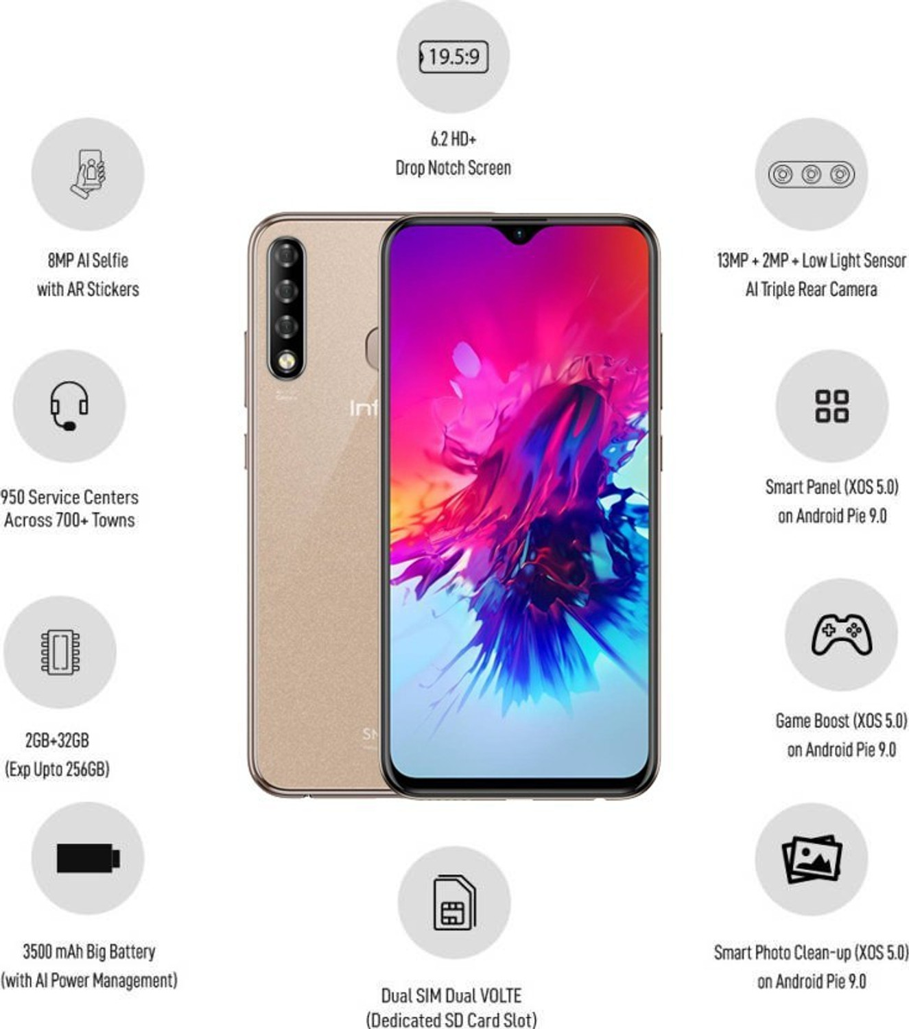 Image of Infinix Smart 3 Plus (Mocha Brown, 32 GB)