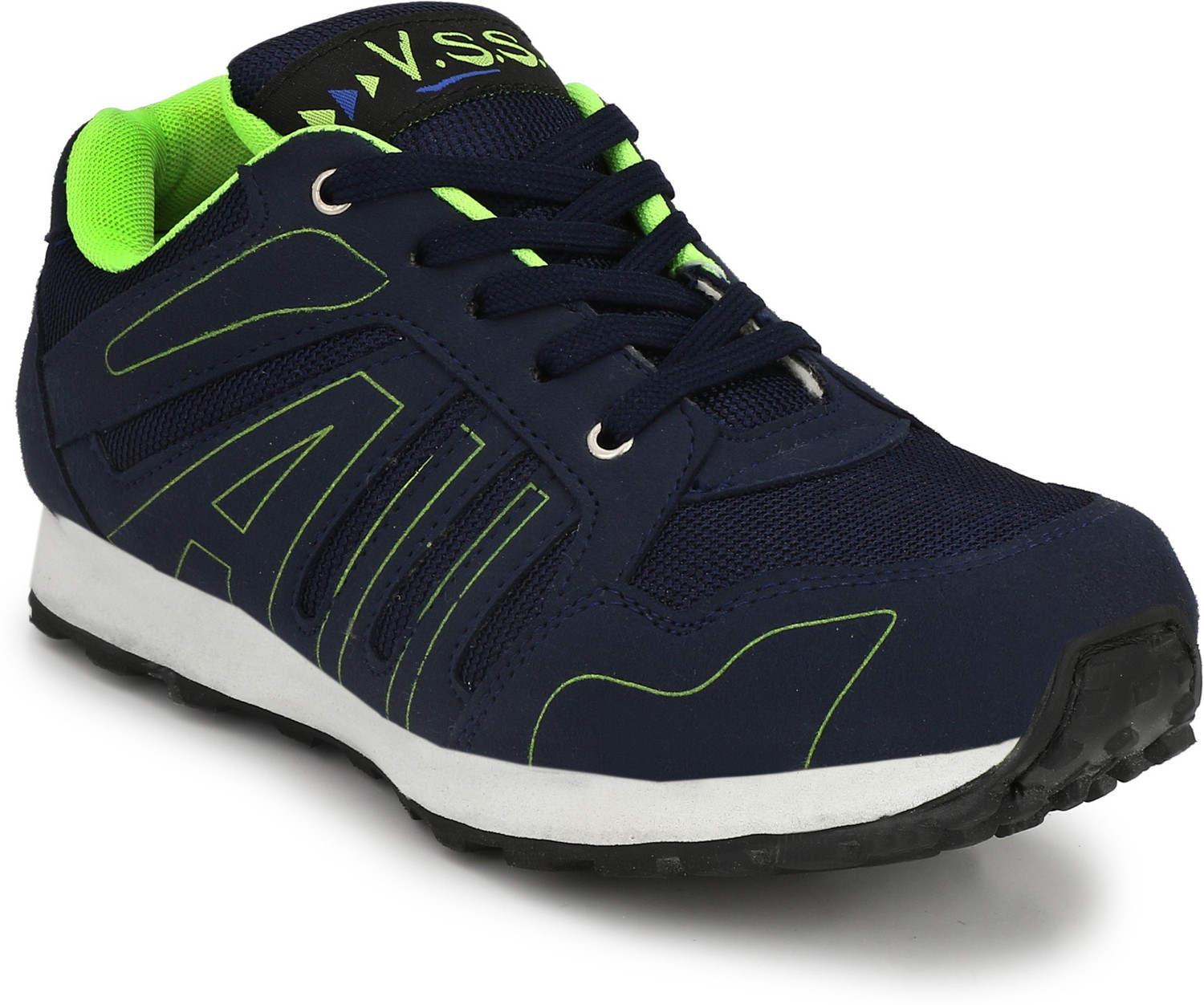 Image of VSS Navy Suede Leather Lace-Up Sports /Walking /Outdoor /Running Shoes For Men