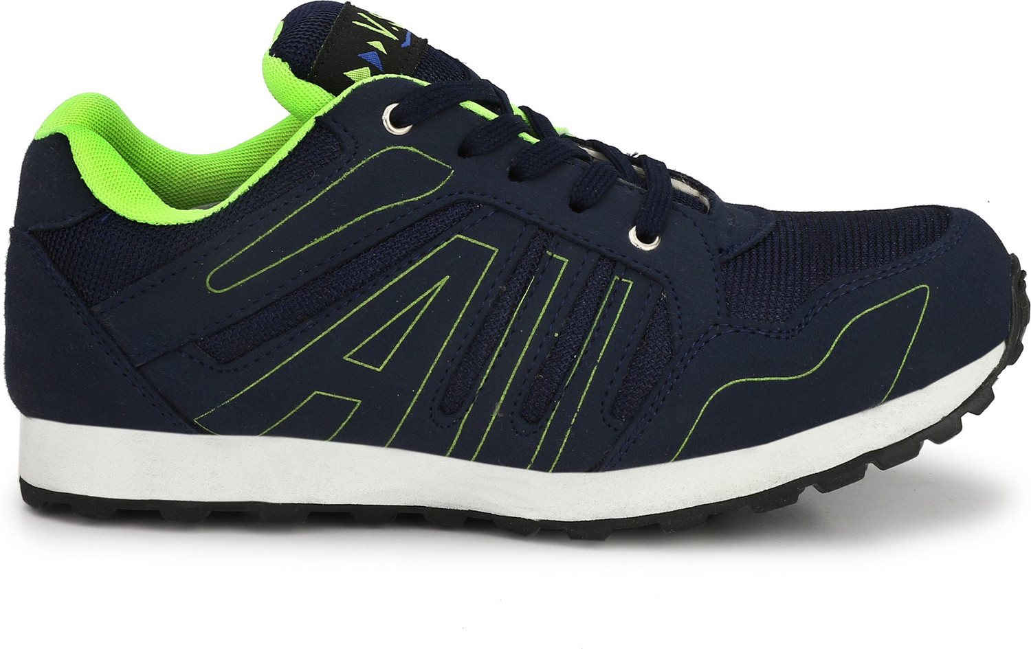 Image of VSS Navy Suede Leather Lace-Up Sports /Walking /Outdoor /Running Shoes For Men