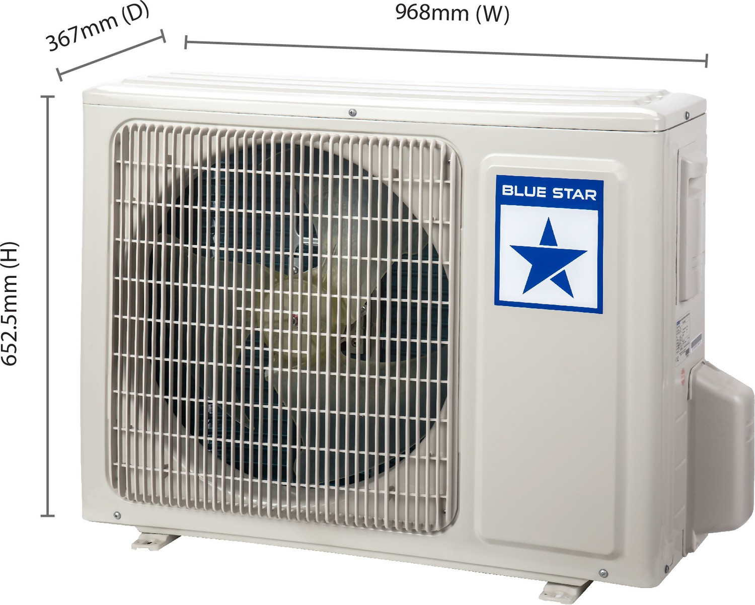 Image of Blue Star 1.5 Ton 3 Star Split AC - White (FS318AATU /FS318YLTU, Copper Condenser)