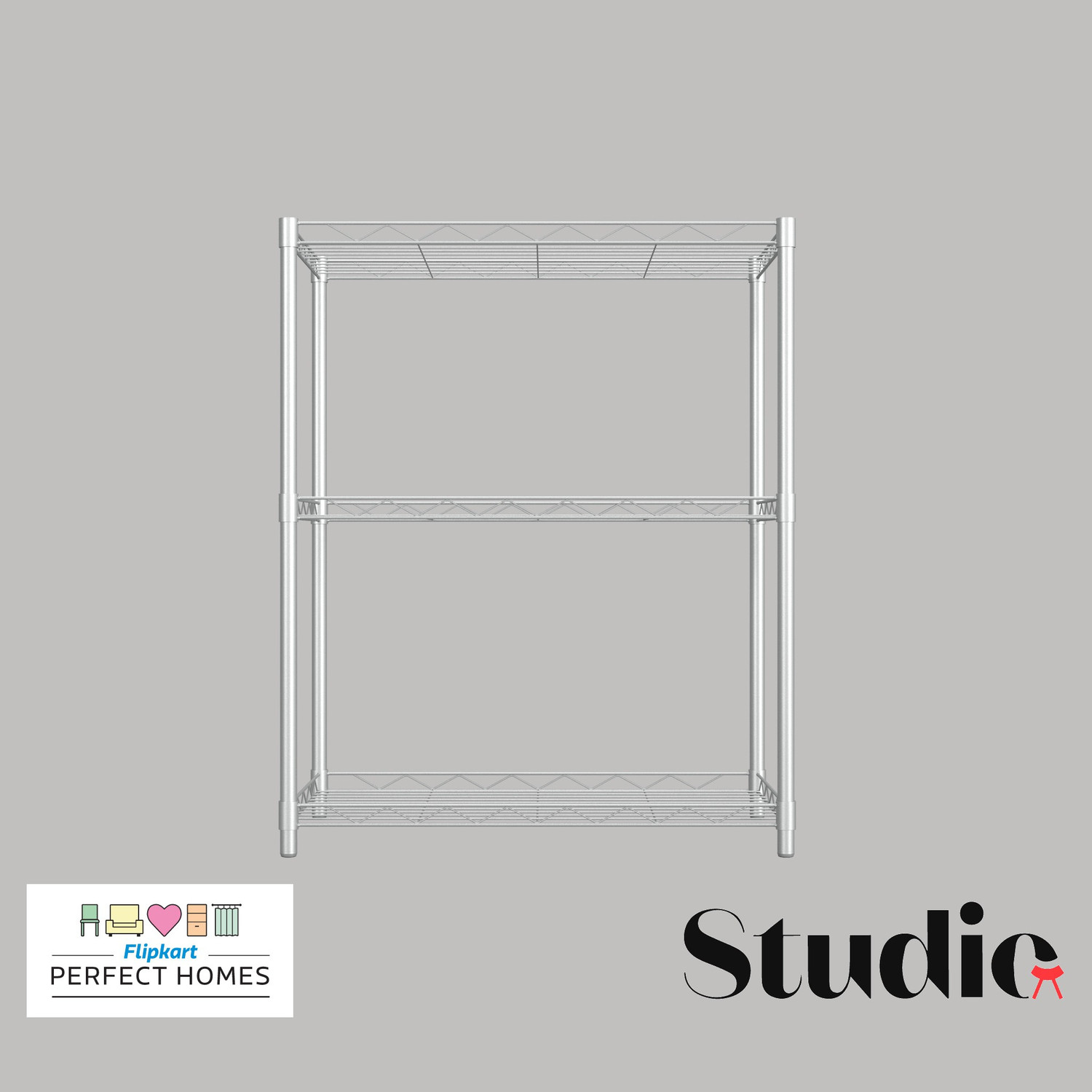 Image of Flipkart Perfect Homes Studio Metal Crockery Cabinet