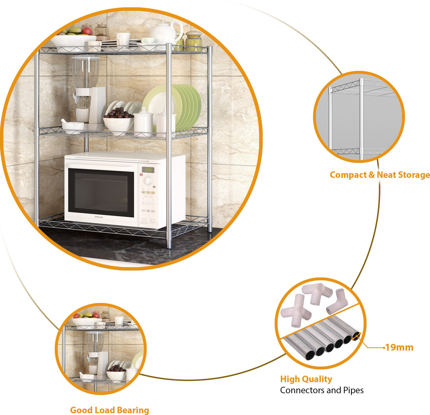 Image of Flipkart Perfect Homes Studio Metal Crockery Cabinet