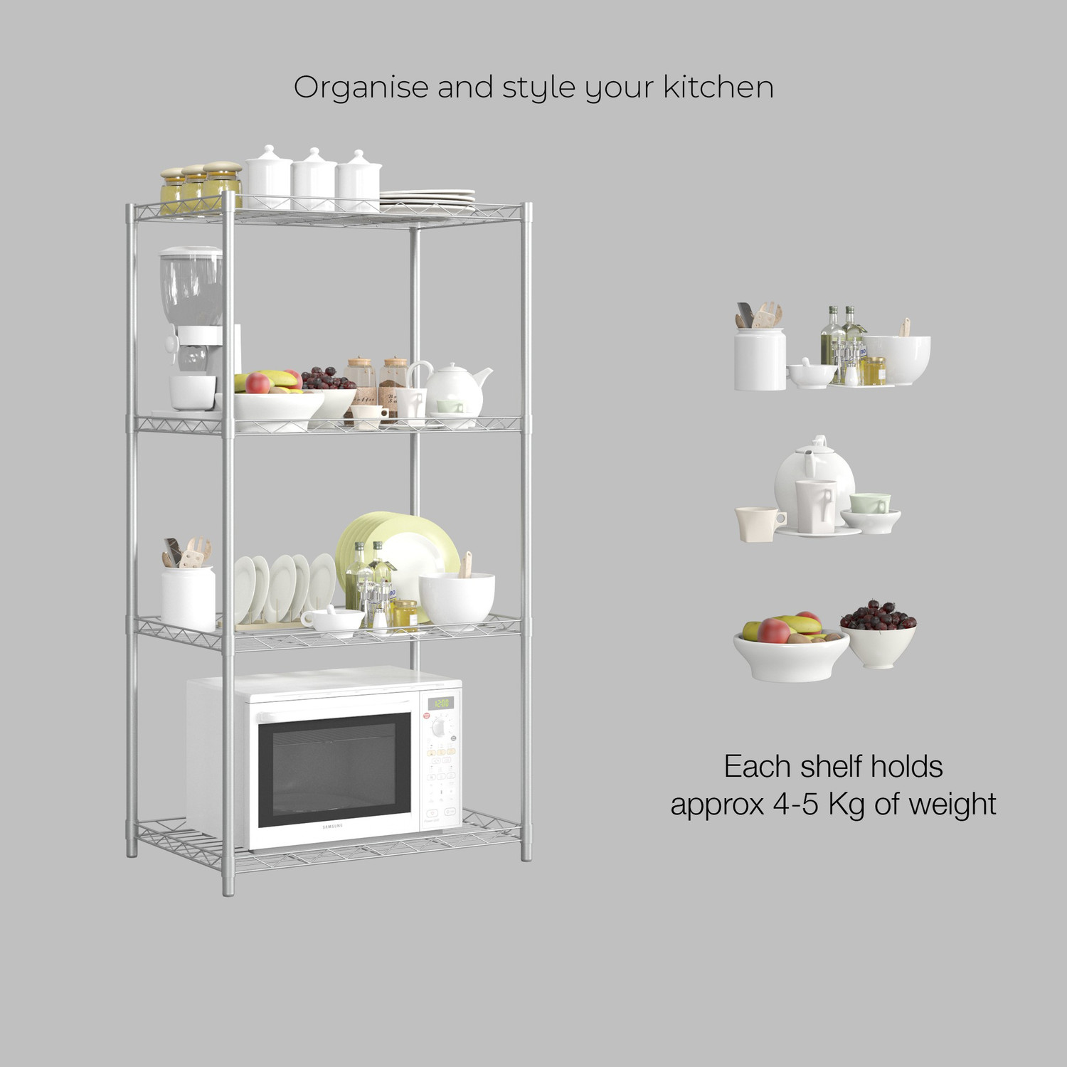 Image of Flipkart Perfect Homes Studio Metal Kitchen Cabinet