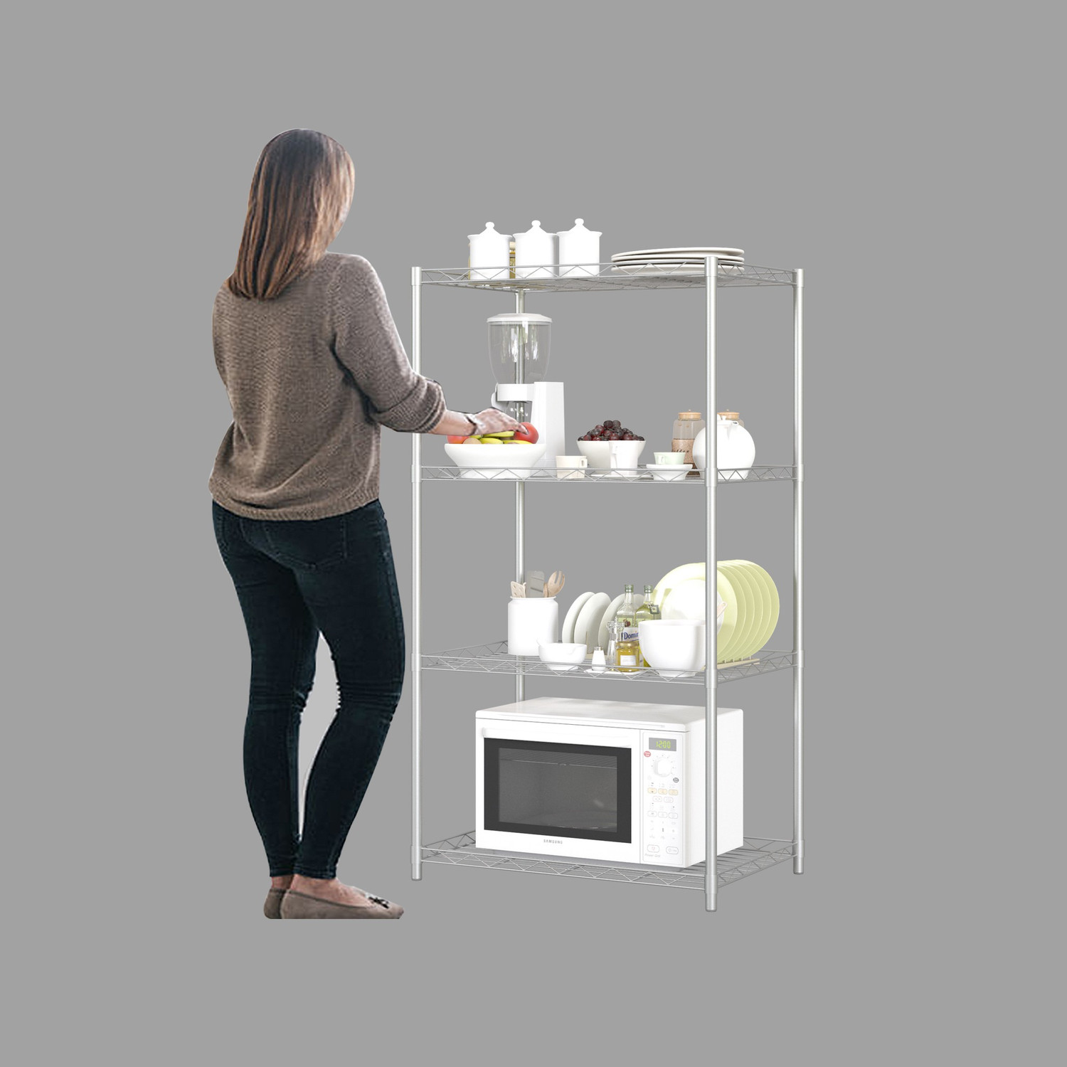 Image of Flipkart Perfect Homes Studio Metal Kitchen Cabinet