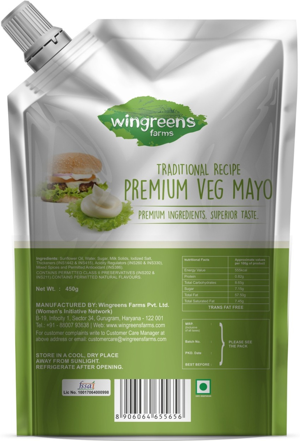Image of Wingreens Farms Premium Veg Mayo