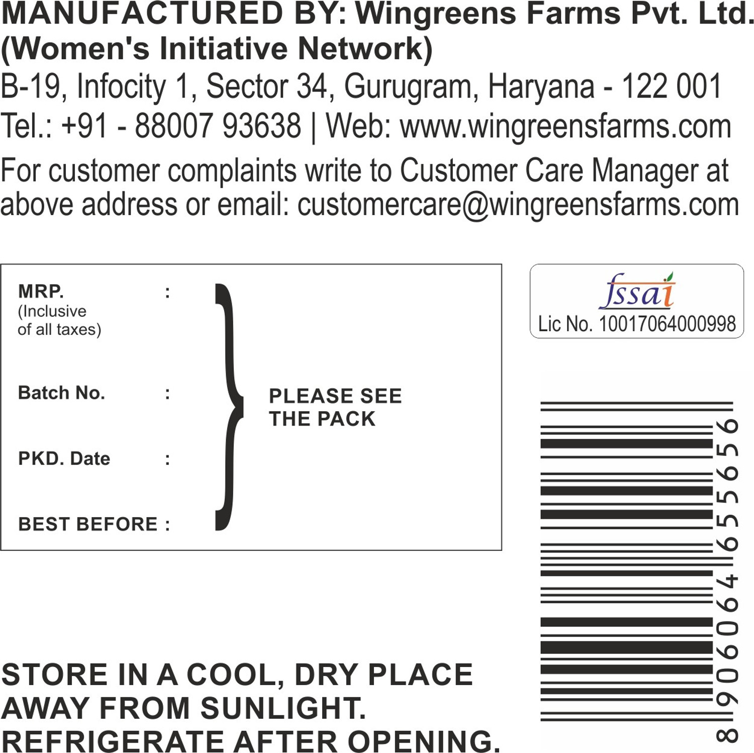 Image of Wingreens Farms Premium Veg Mayo