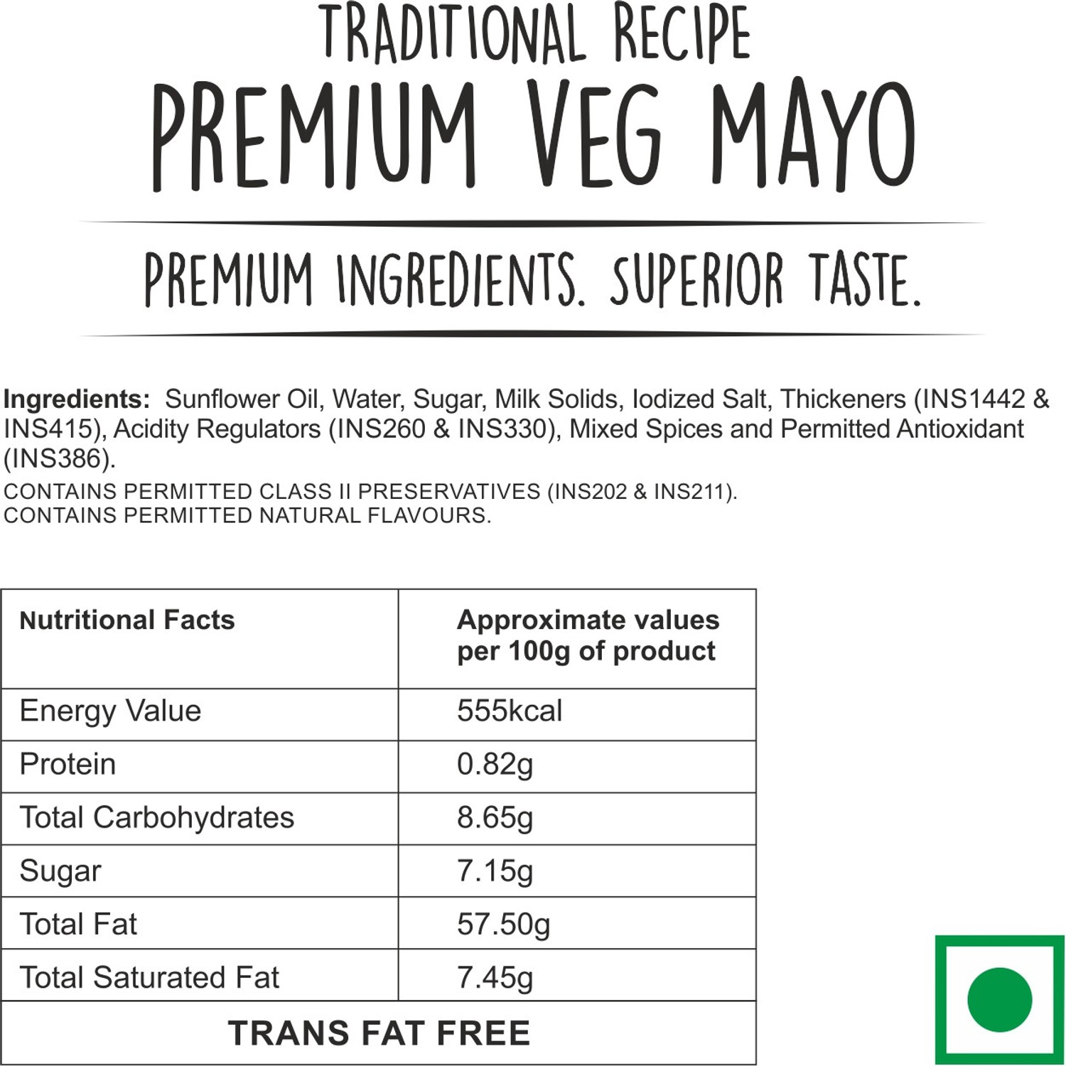 Image of Wingreens Farms Premium Veg Mayo