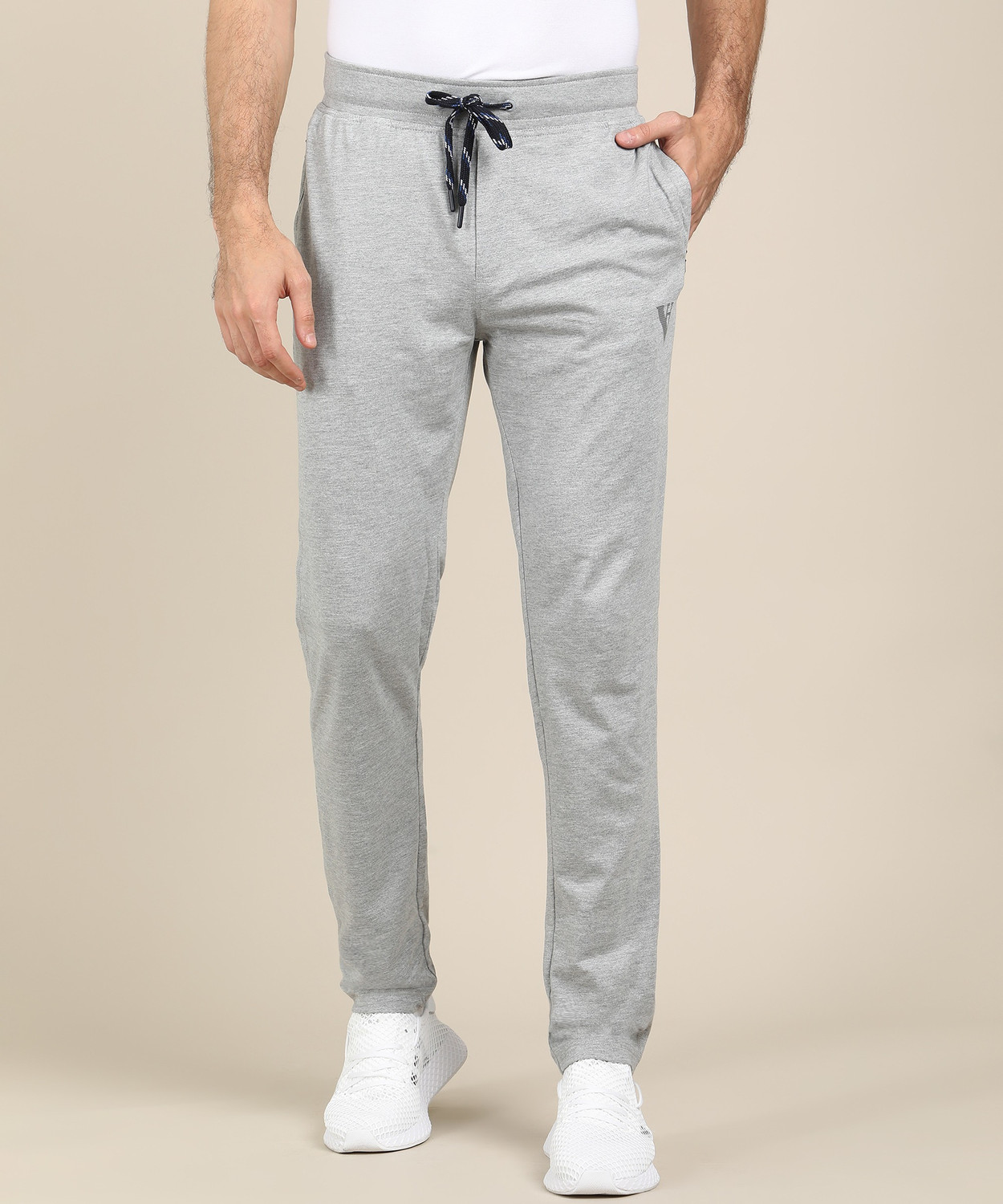 VAN HEUSEN Solid Men Grey Track Pants Price History