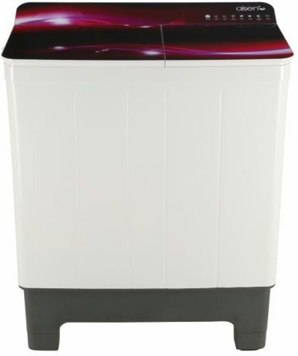 Image of AISEN 8.5 kg Semi Automatic Top Load Washing Machine White, Grey, Green