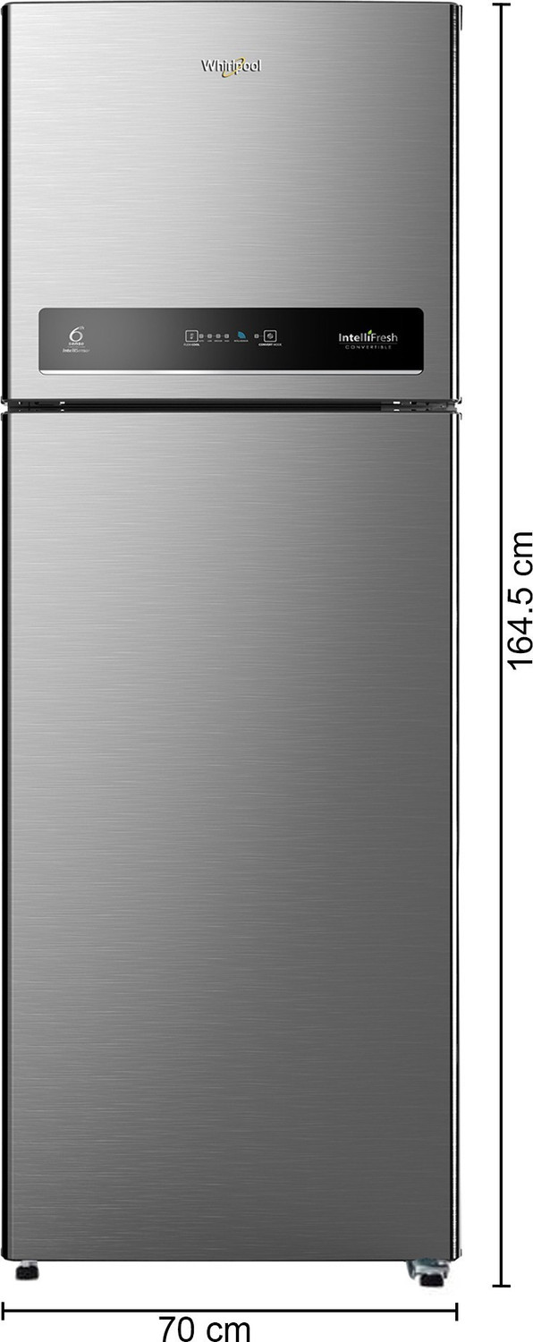 Image of Whirlpool 440 L Frost Free Double Door 3 Star Convertible Refrigerator (Alpha Steel, IF INV CNV 455 ALPHA STEEL (3S)-N)