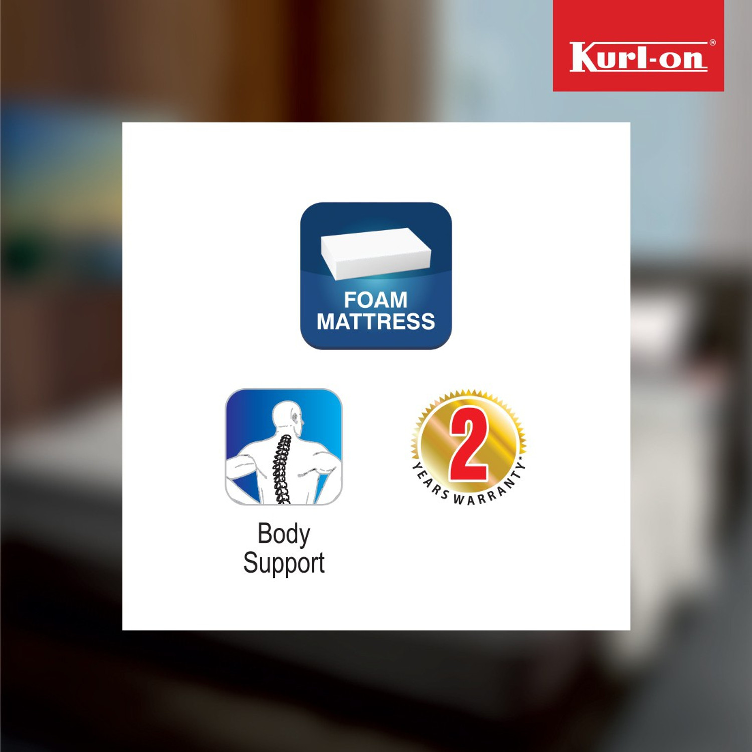 Image of KURLON Spinel Ortho, Firm, Back Support, Breathable, HD Bonded Foam, PU Quilting Top 6 inch Queen Bonded Foam Mattress