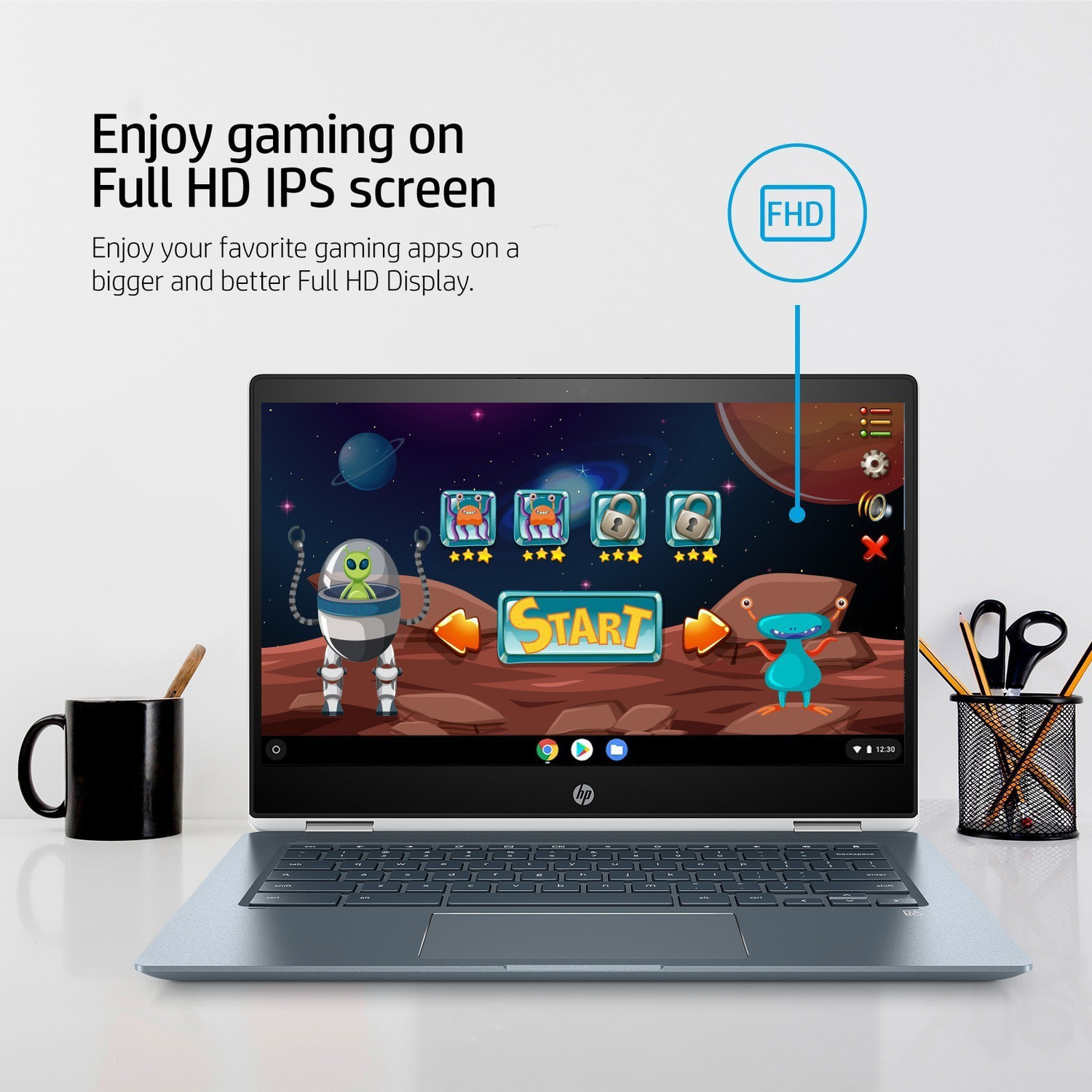 Image of HP Chromebook x360 Intel Core i5 8th Gen 8250U - (8 GB /64 GB EMMC Storage /Chrome OS) 14-da0004TU Chromebook