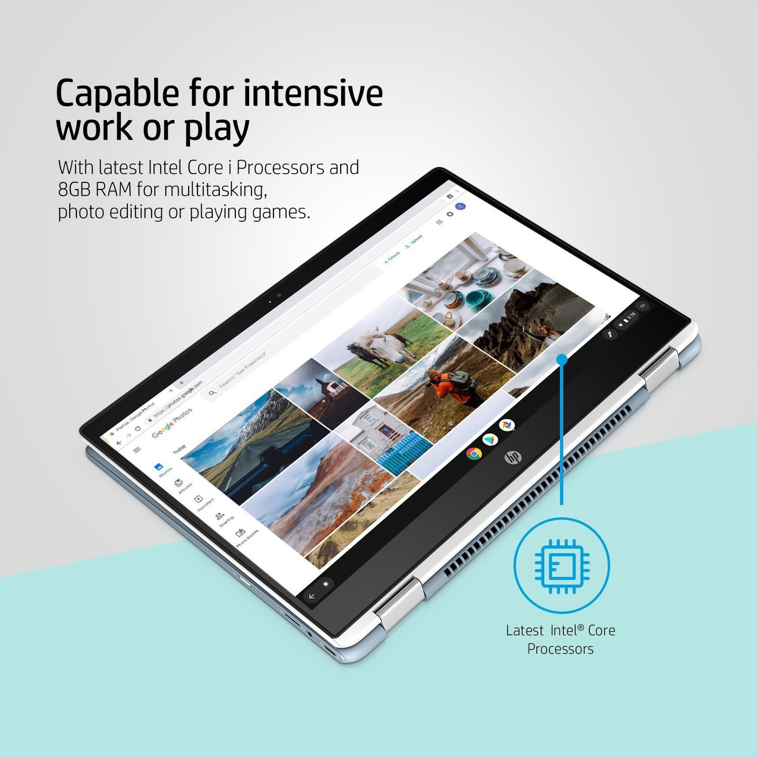 Image of HP Chromebook x360 Intel Core i5 8th Gen 8250U - (8 GB /64 GB EMMC Storage /Chrome OS) 14-da0004TU Chromebook