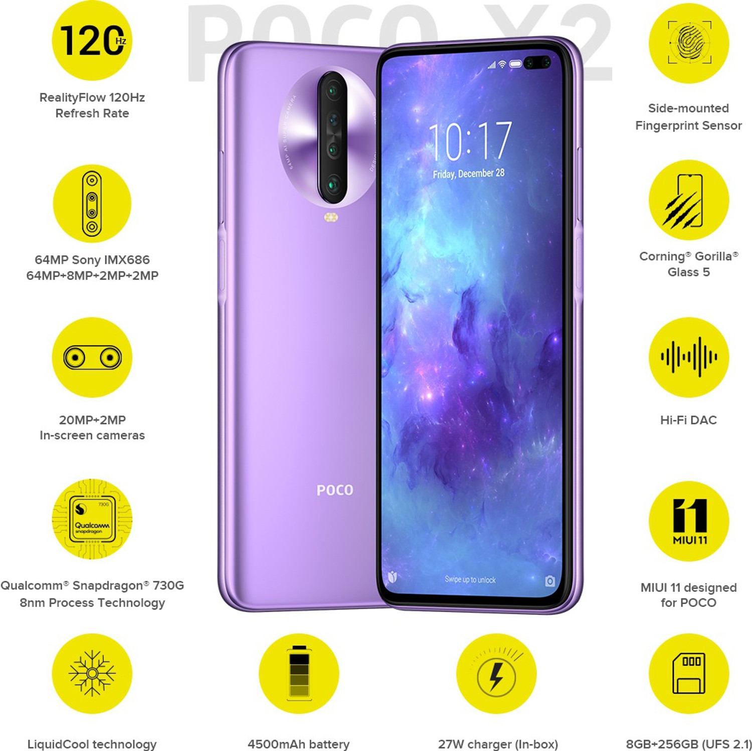 Image of POCO X2 (Matrix Purple, 256 GB)