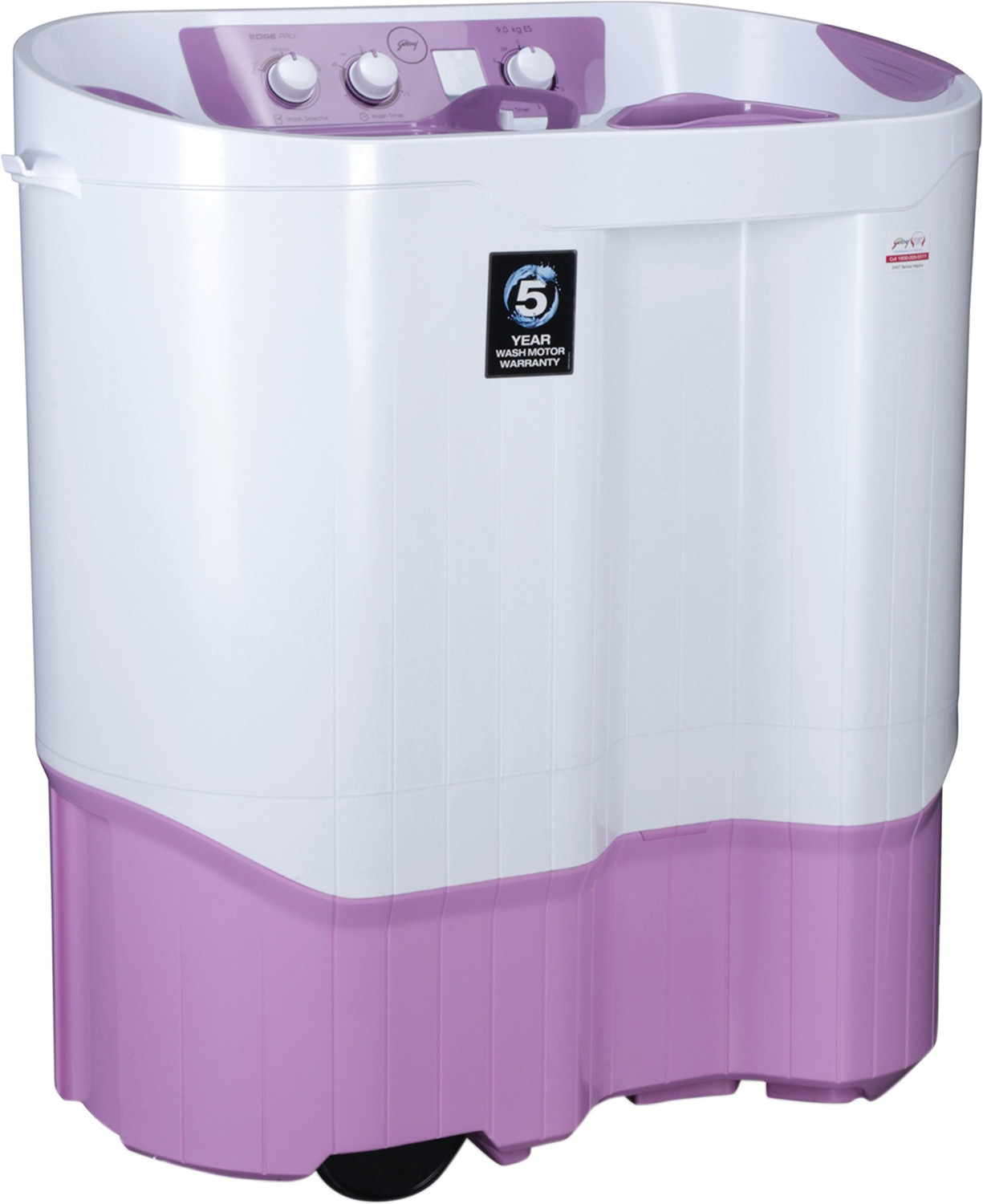 Image of Godrej 9 kg Semi Automatic Top Load Washing Machine White, Purple