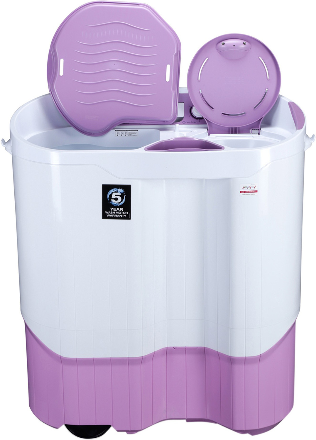 Image of Godrej 9 kg Semi Automatic Top Load Washing Machine White, Purple