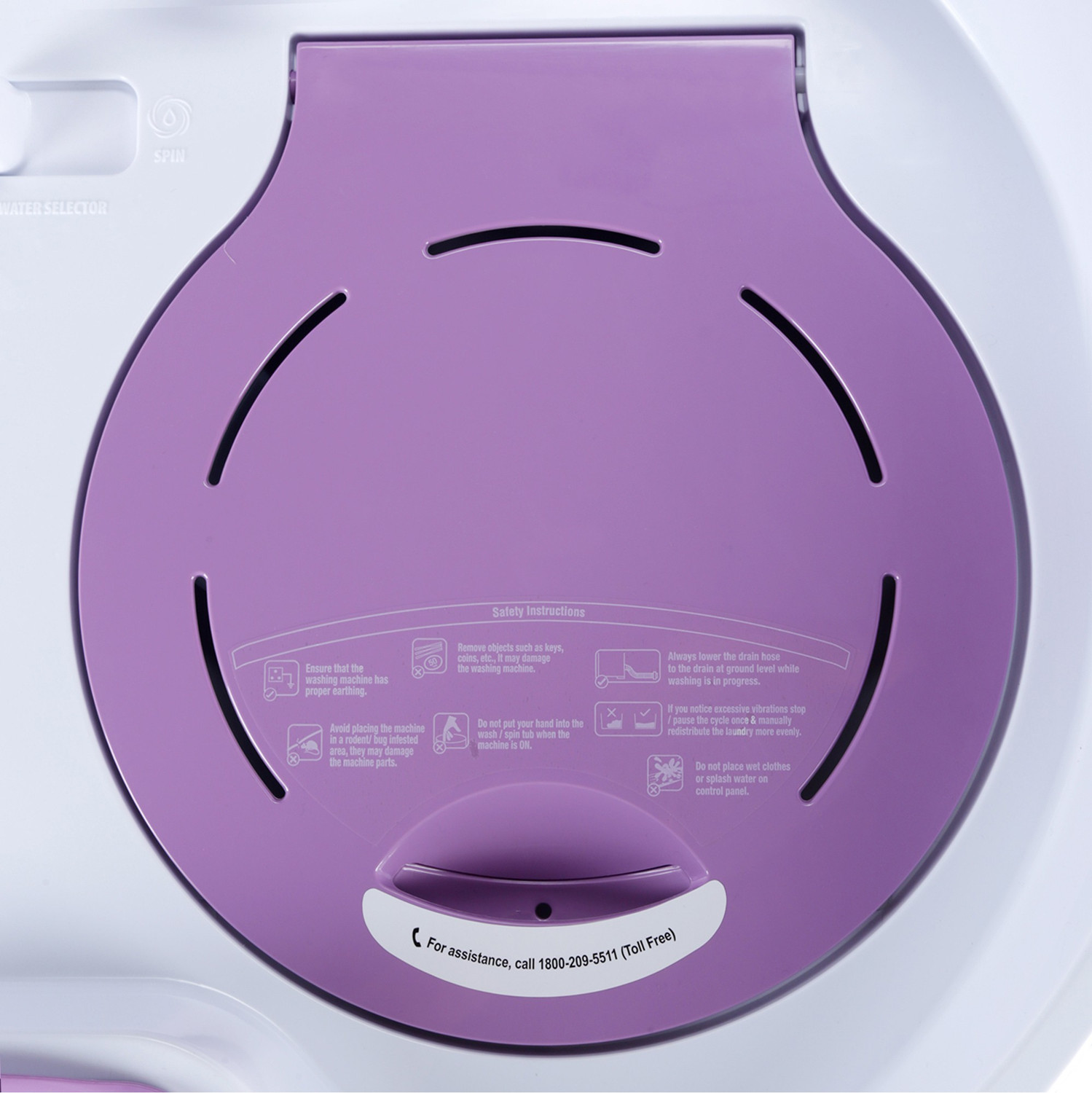 Image of Godrej 9 kg Semi Automatic Top Load Washing Machine White, Purple