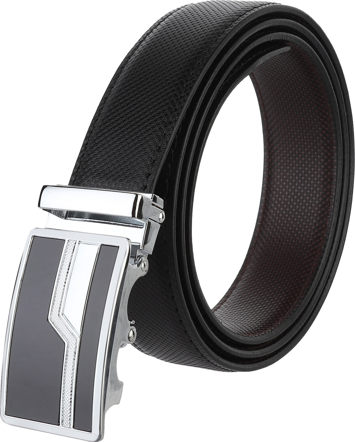 Men Casual, Party, Formal, Evening Black Texas Leatherite Belt