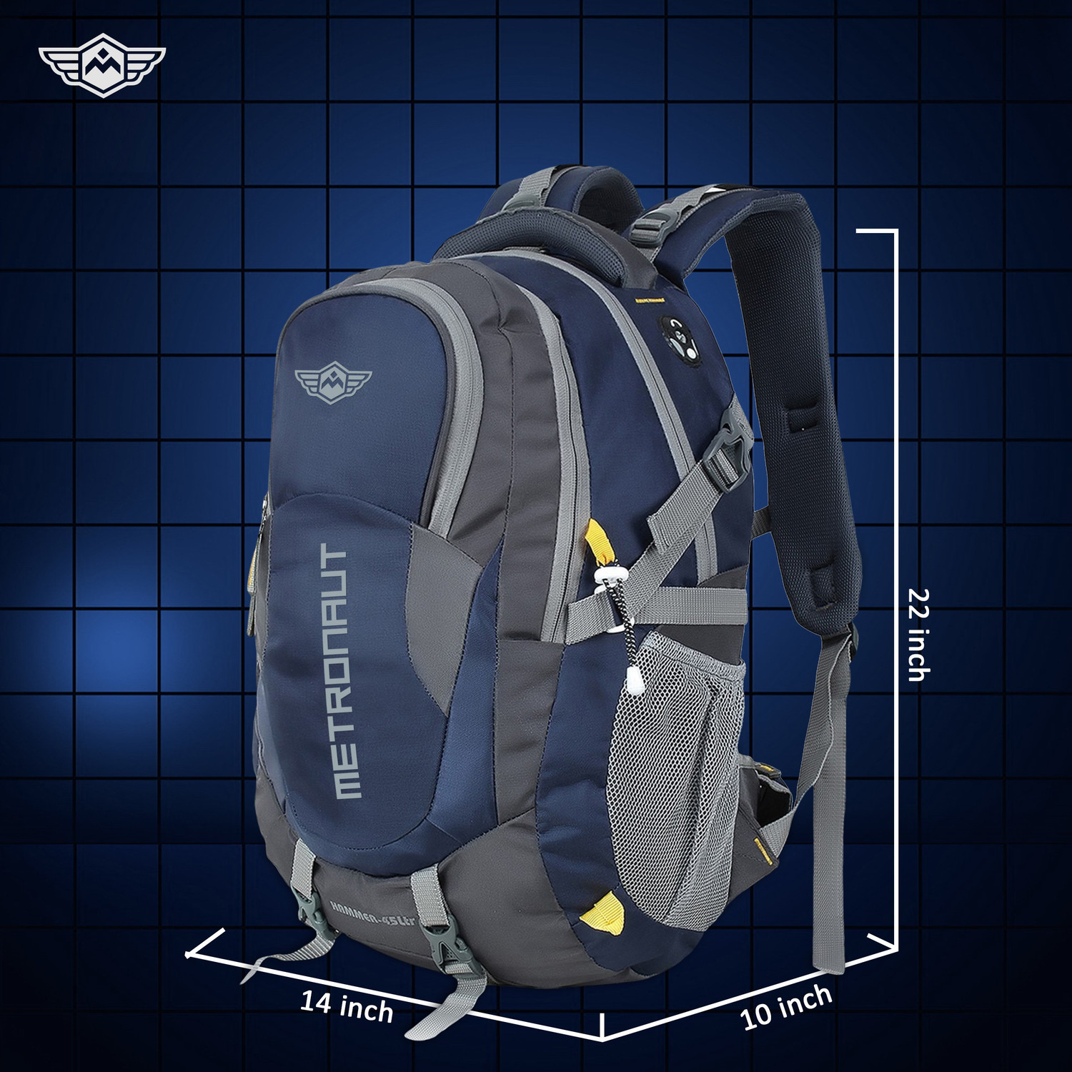 Image of METRONAUT Hammer Hi storage Travel 40L with rain cover 40 L Laptop Backpack