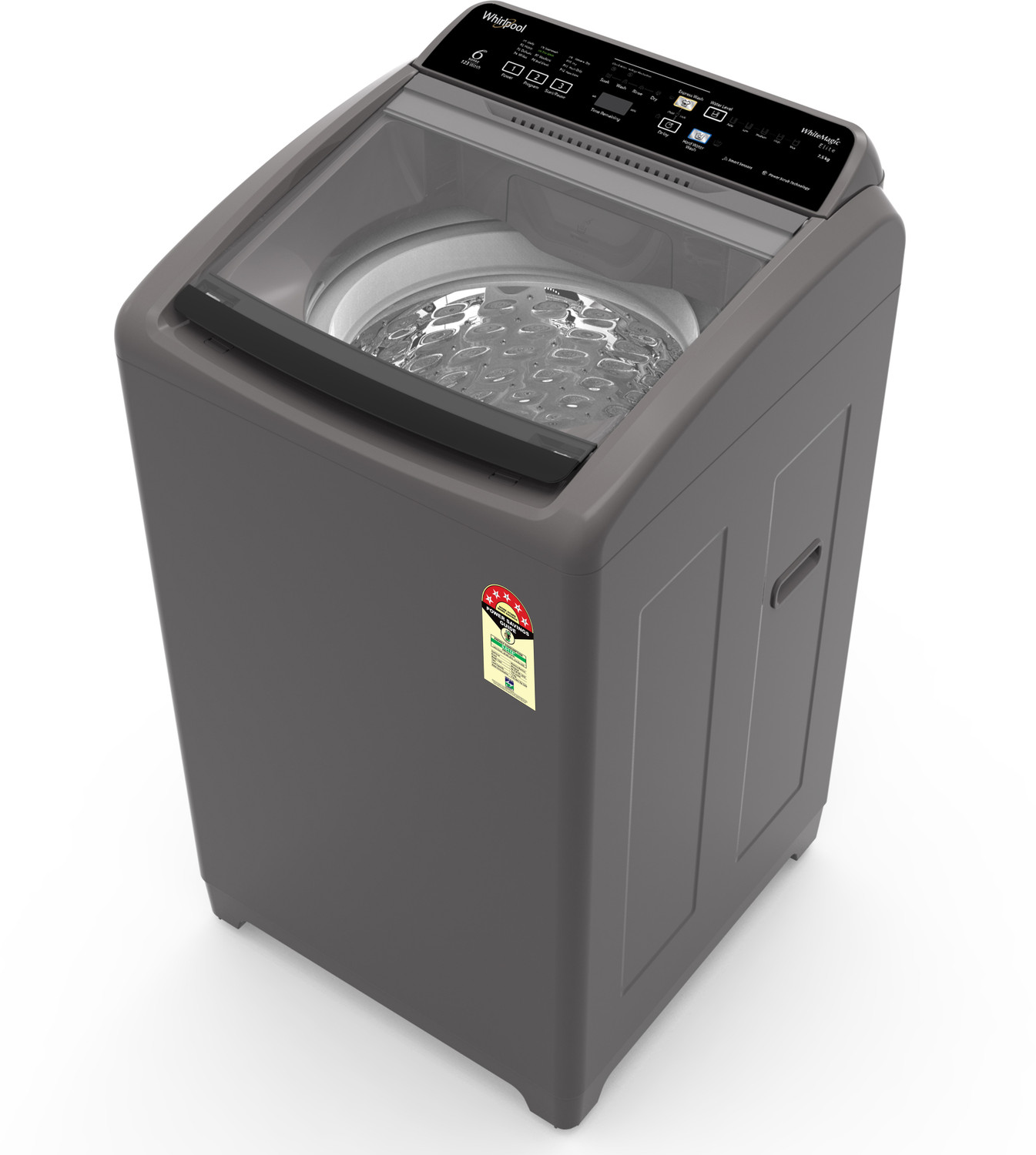 Image of Whirlpool 7.5 kg 5 Star, Hard Water wash Fully Automatic Top Load Washing Machine Grey