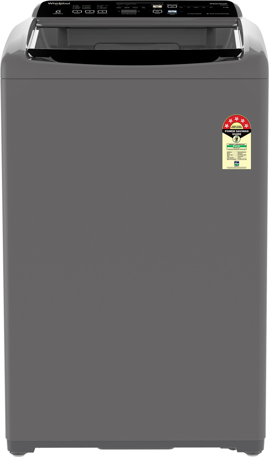 Image of Whirlpool 7.5 kg 5 Star, Hard Water wash Fully Automatic Top Load Washing Machine Grey