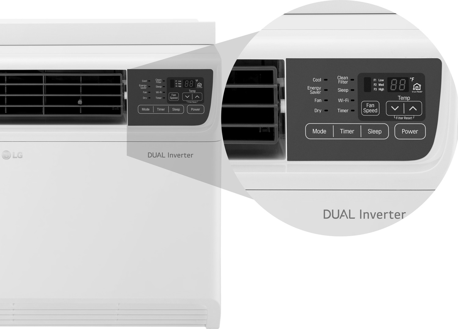Image of LG 2 Ton 5 Star Window Inverter AC - White