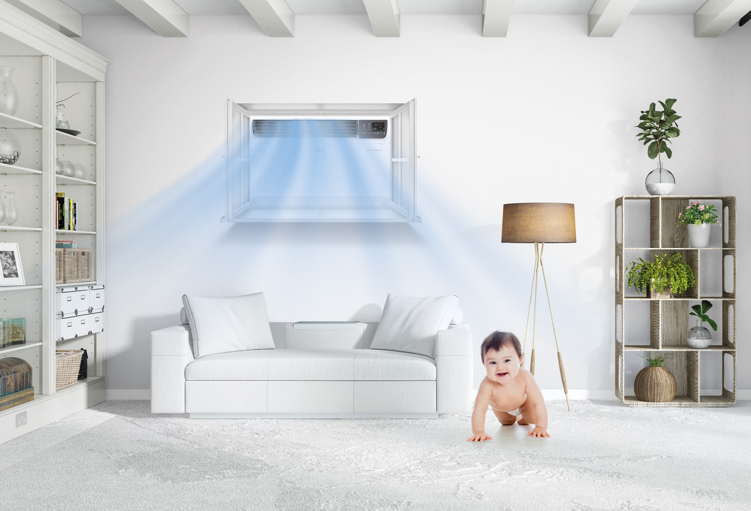 Image of LG 2 Ton 5 Star Window Inverter AC - White