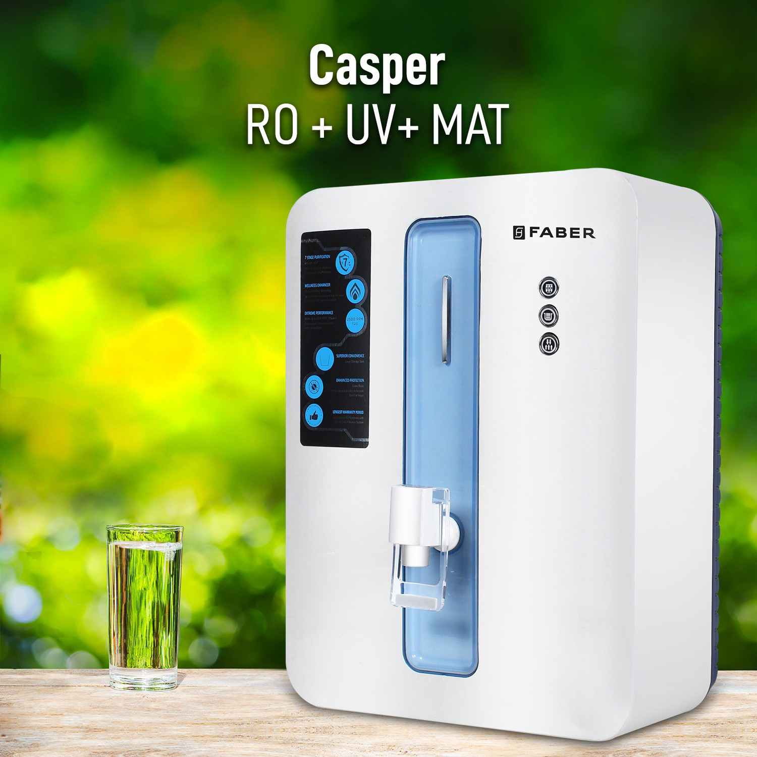 Image of Faber FWP CASPER 10 L RO + UV + MAT Water Purifier