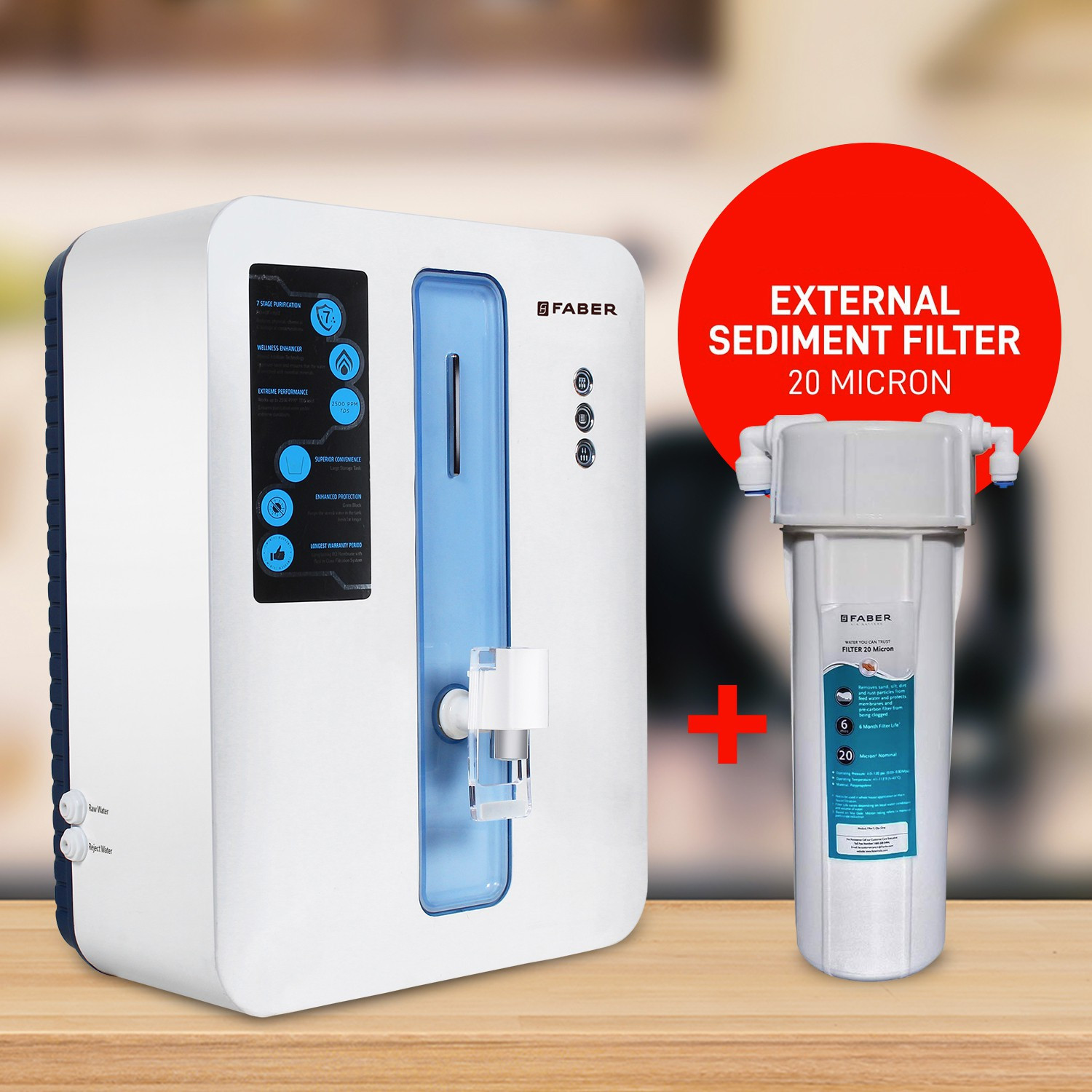 Image of Faber FWP CASPER 10 L RO + UV + MAT Water Purifier