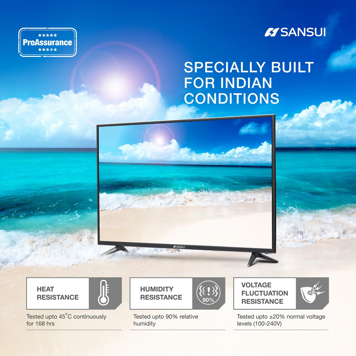 Image of Sansui Pro View 109 cm (43 inch) Ultra HD (4K) LED Smart Android Based TV with Powered by dbx-tv Sound (43UHDAOSP)