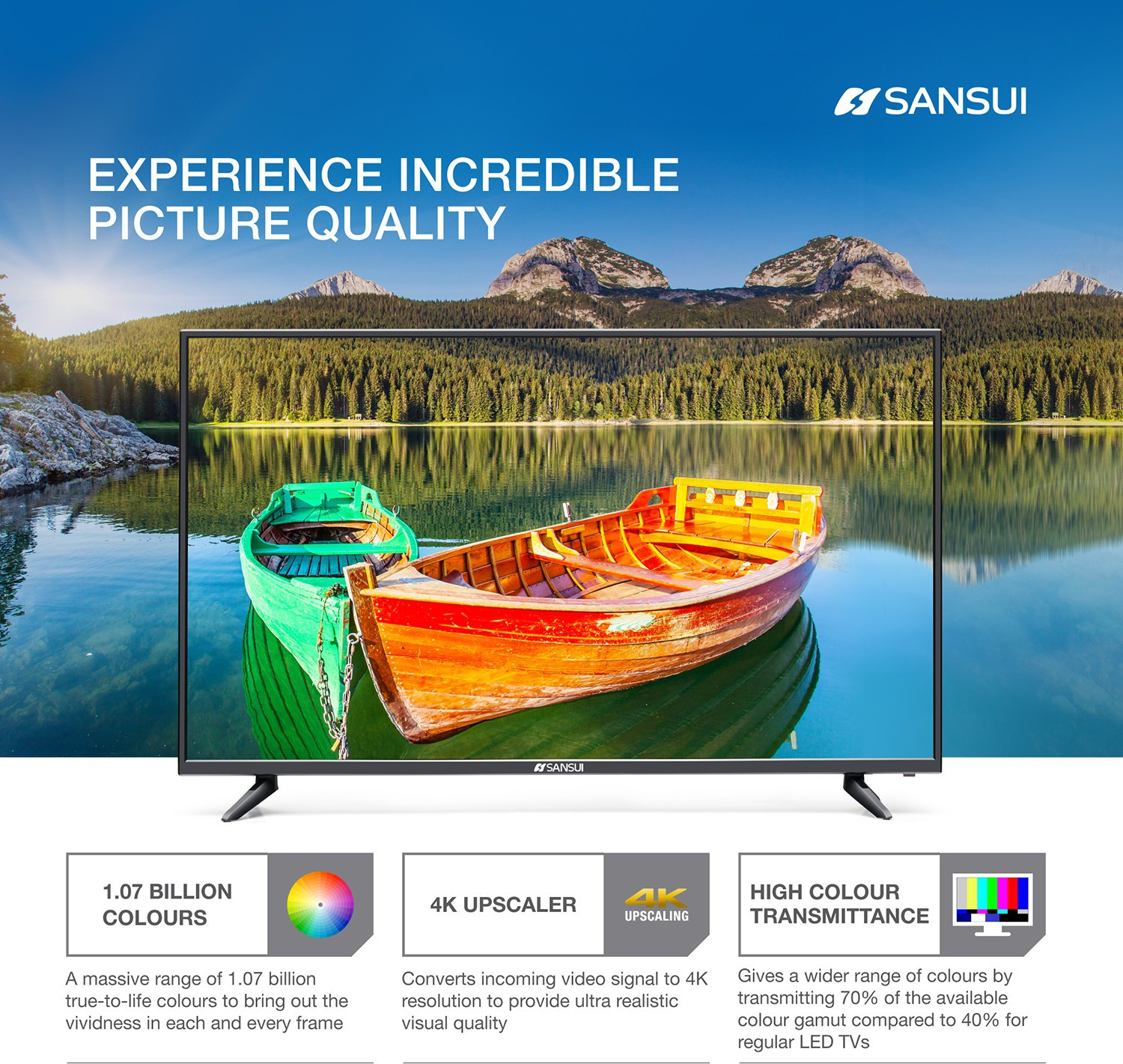 Image of Sansui Pro View 109 cm (43 inch) Ultra HD (4K) LED Smart Android Based TV with Powered by dbx-tv Sound (43UHDAOSP)