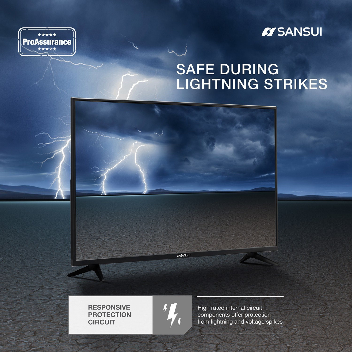 Image of Sansui Pro View 109 cm (43 inch) Ultra HD (4K) LED Smart Android Based TV with Powered by dbx-tv Sound (43UHDAOSP)