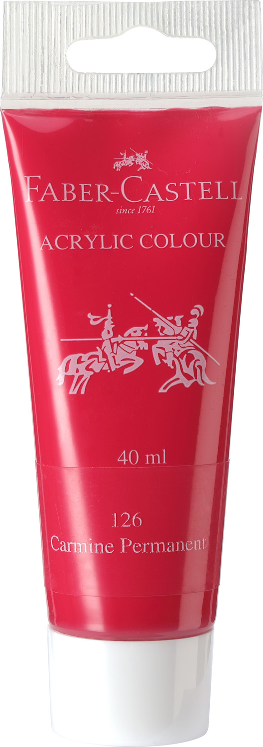 Image of FABER-CASTELL Acrylic 40ml Tube - Carmine Permanent 126