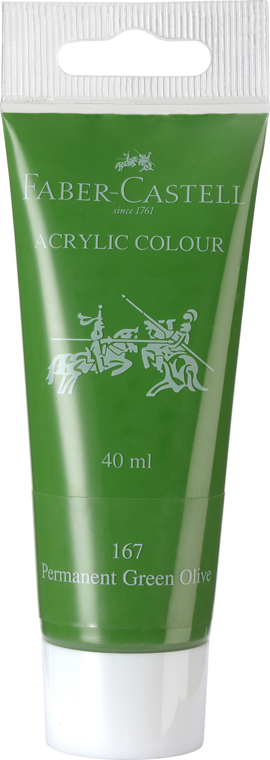 Image of FABER-CASTELL Acrylic 40ml Tube - Permanent Green Olive 167